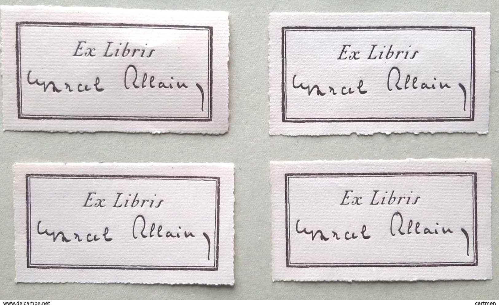 EX LIBRIS CELEBRES MARCEL ALLAIN FANTOMAS POLICIER LITTERATURE POPULAIRE 4 + 1 DOCUMENTS VERS 1930 - Ex-libris