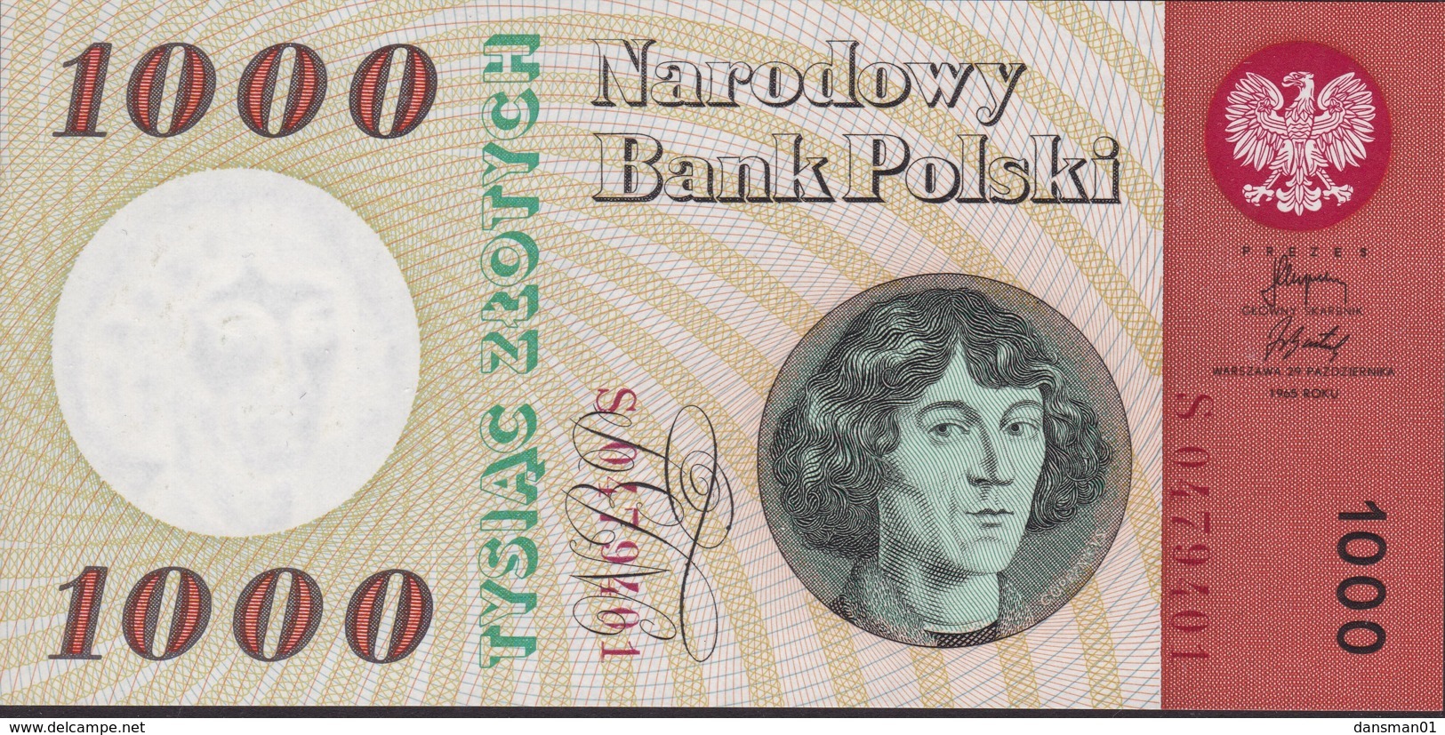 POLAND 1965 S 0479401 1000 ZL Uncirculated - Polonia