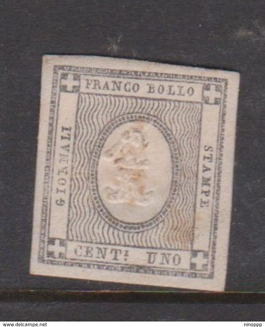 Sardinia S 19  1861 Newspaper Stamp 1c, Mint Hinged - Sardinia