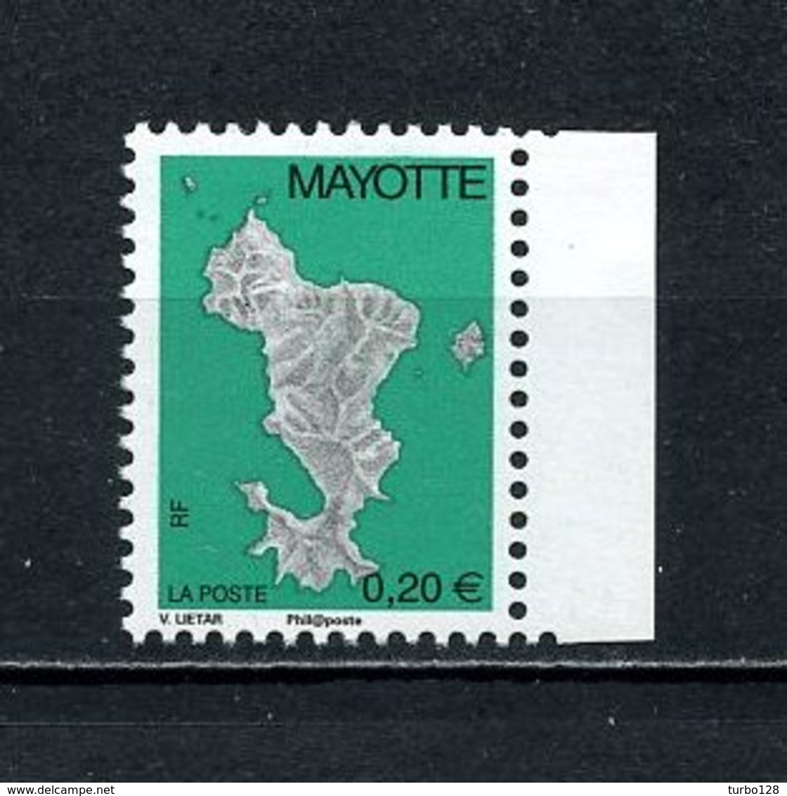 ... RARE... MAYOTTE 2004 N° 160A ** Cote MICHEL 300 &euro; Neuf MNH LUXE Carte De L'île Philaposte - Unused Stamps