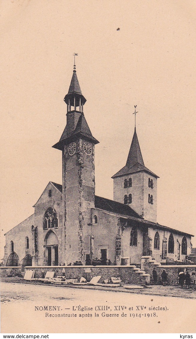 NOMENY (54) L'Eglise , Reconstruite Après La Guerre De 1914-1918 - Nomeny
