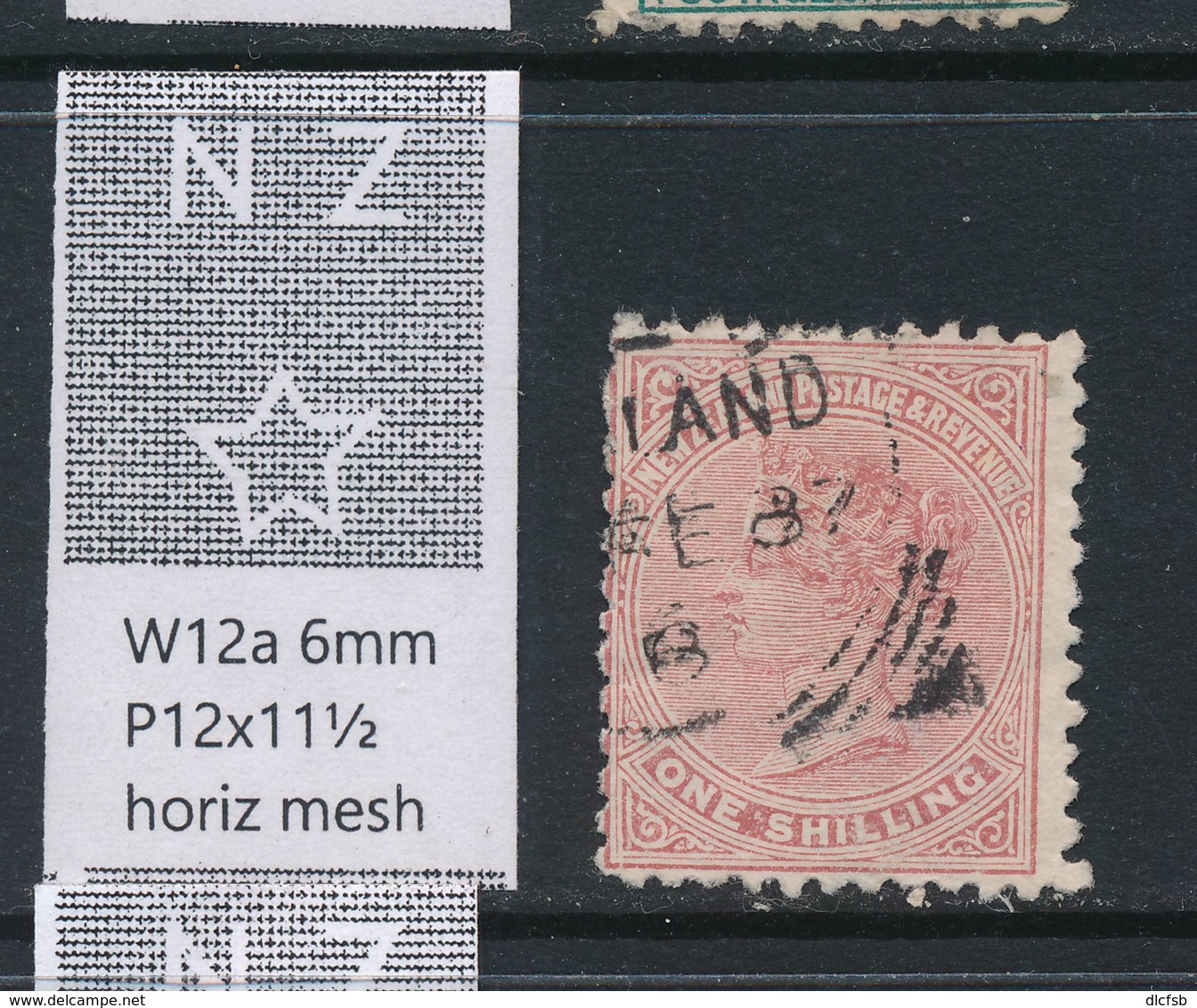 NEW ZEALAND, 1882 1/- Wmk 6a P12x11½ Fine Used, Cat £16 - Gebruikt