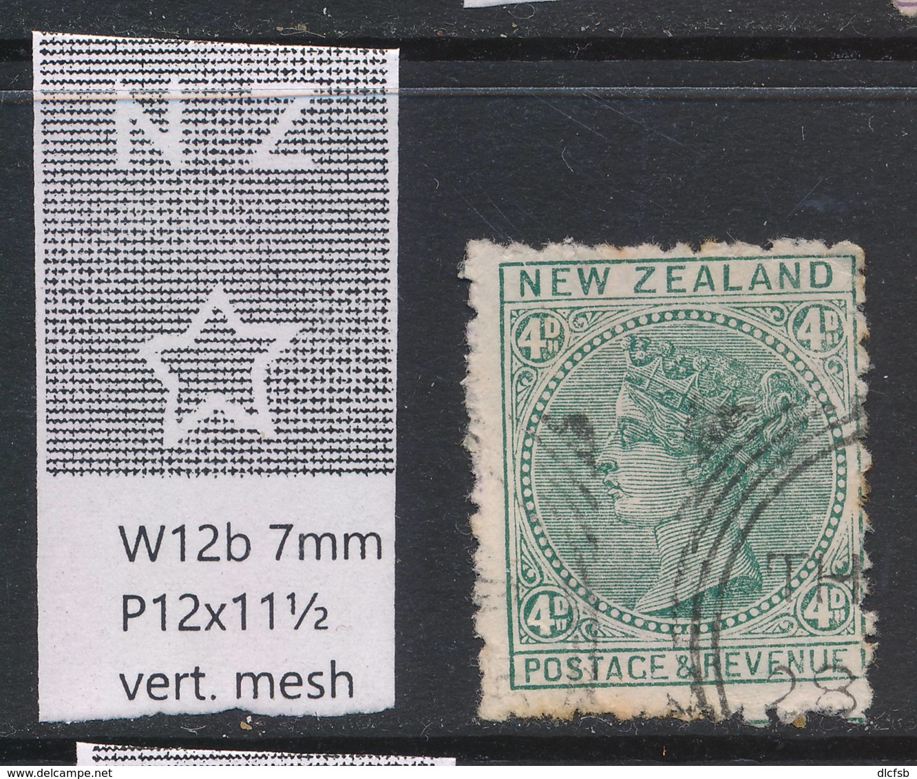 NEW ZEALAND, 1888 4d Wmk 6b P12x11½ Fine Used - Gebruikt
