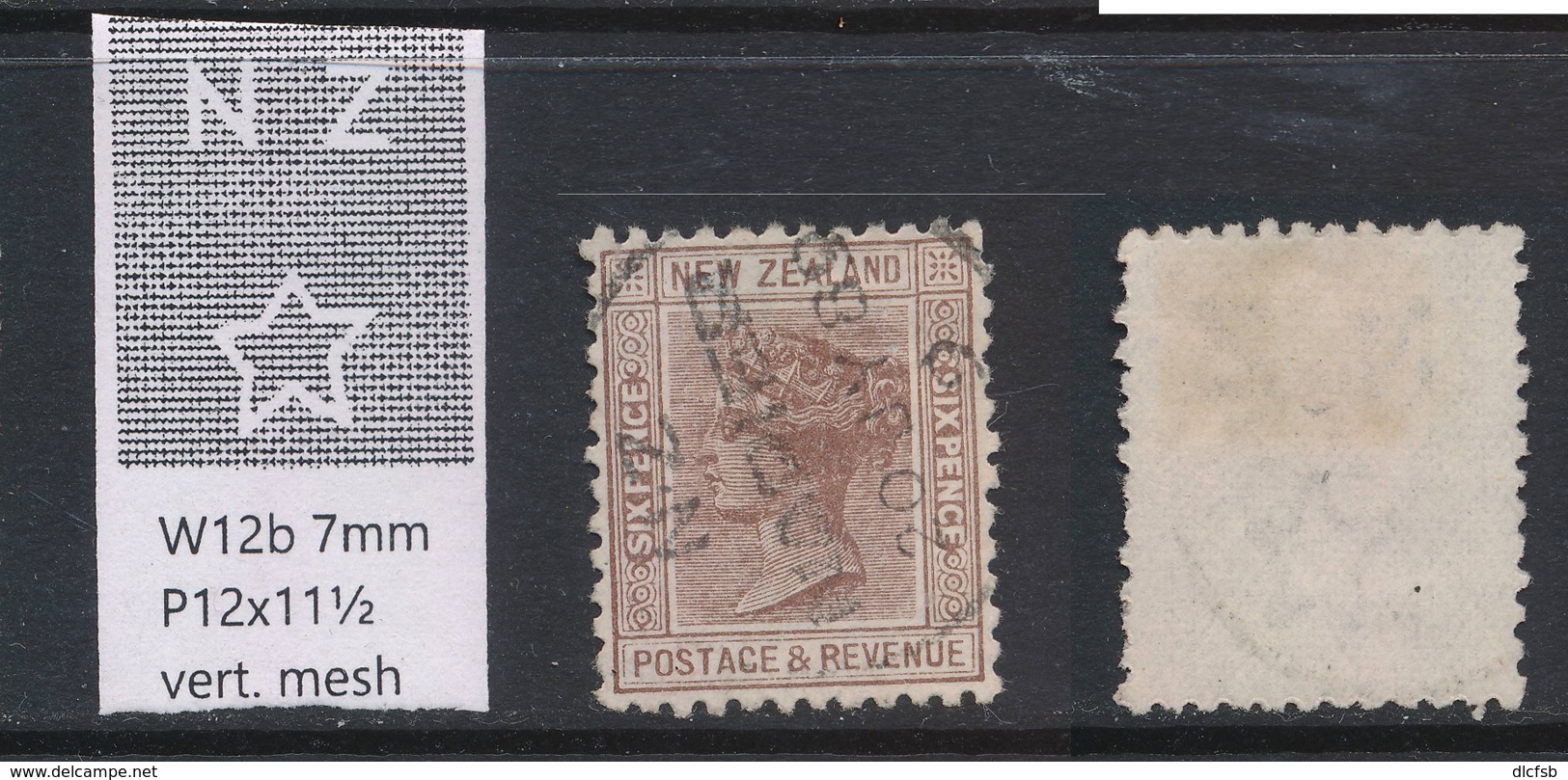 NEW ZEALAND, 1888 6d Wmk 6b P12x11½ Fine Used - Gebruikt