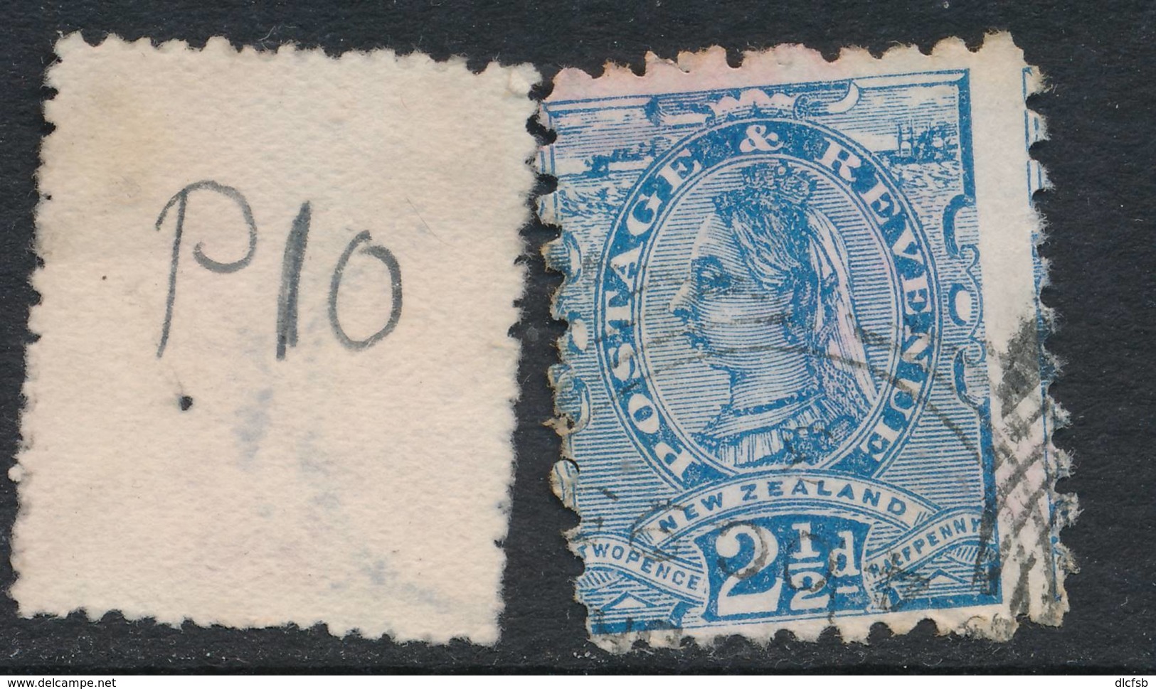 NEW ZEALAND, 1891 2½d Blue (P10) Fine Used - Gebruikt