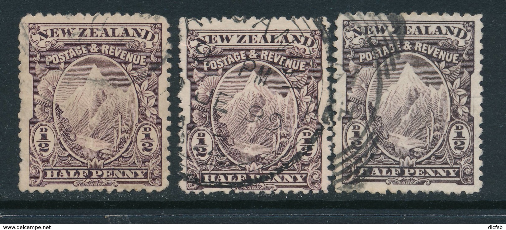 NEW ZEALAND, 1898 ½d All Shades As In SG, SG246 A,b,c - Gebruikt