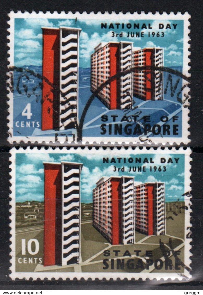 Singapore Set Of Stamps To Celebrate National Day 1963. - Singapore (1959-...)