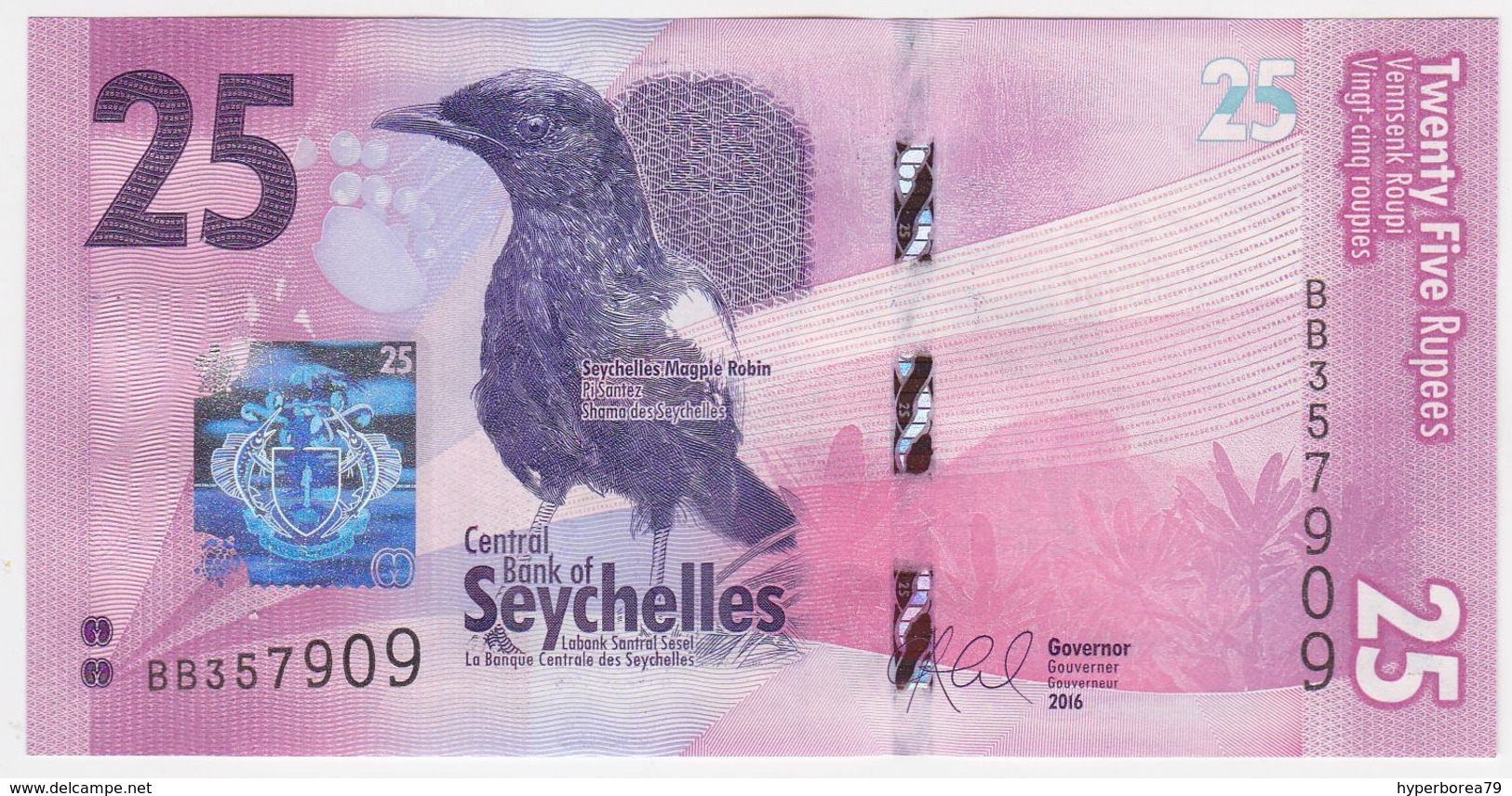 Seychelles P 48 - 25 Rupees 2016 - UNC - Seychelles