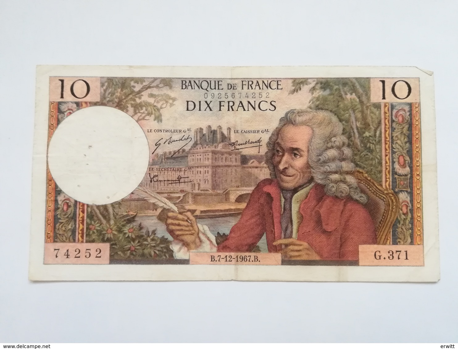 FRANCIA 10 FRANCS 1967 - 10 F 1963-1973 ''Voltaire''