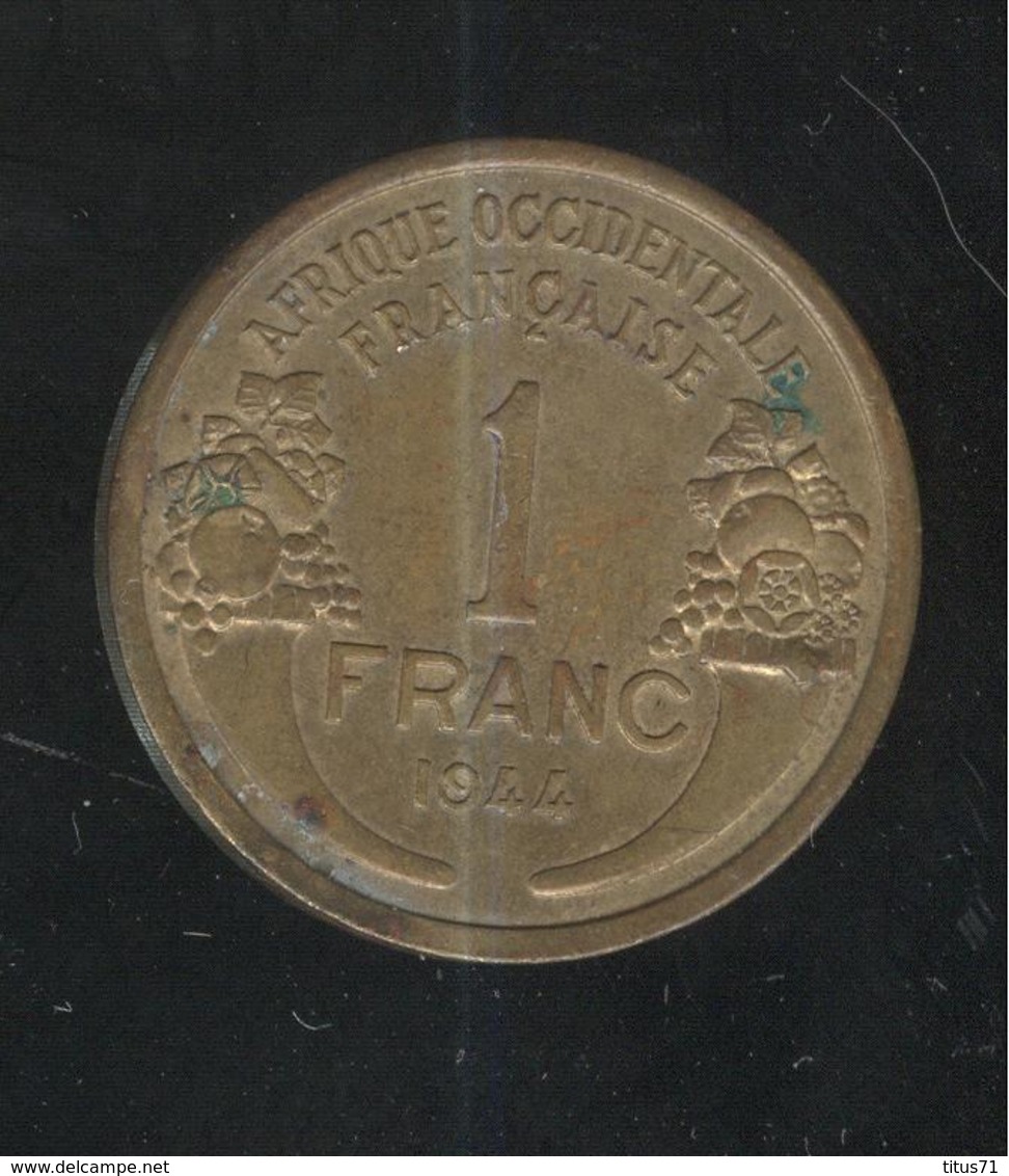 1 Franc Afrique Occidentale Française 1944 ( AOF ) TTB - Otros – Africa