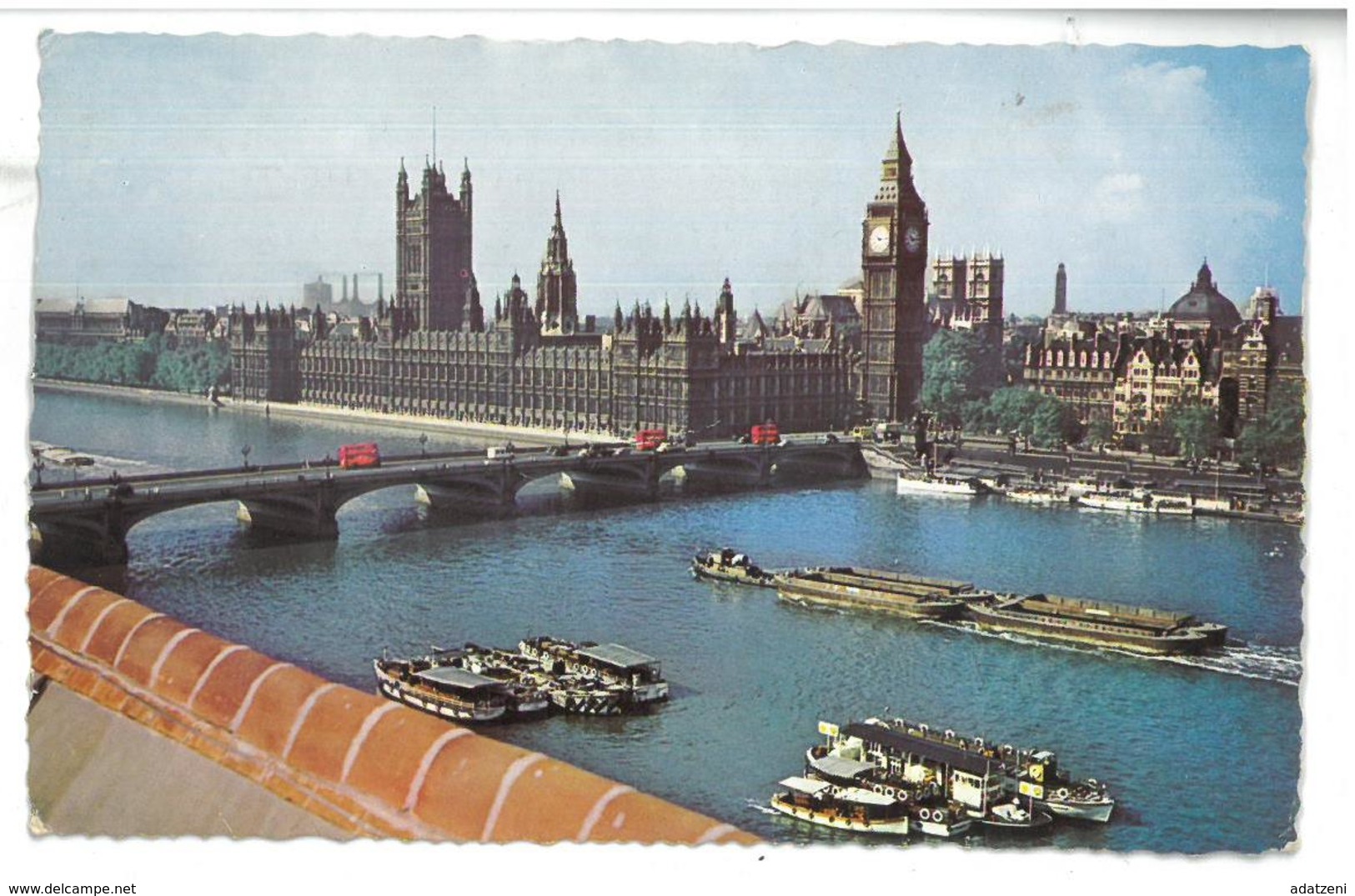 Inghilterra England London Houses Of Parliament And Westminster Bridge Viaggiata 1963 Condizioni Come Da Scansione - Houses Of Parliament