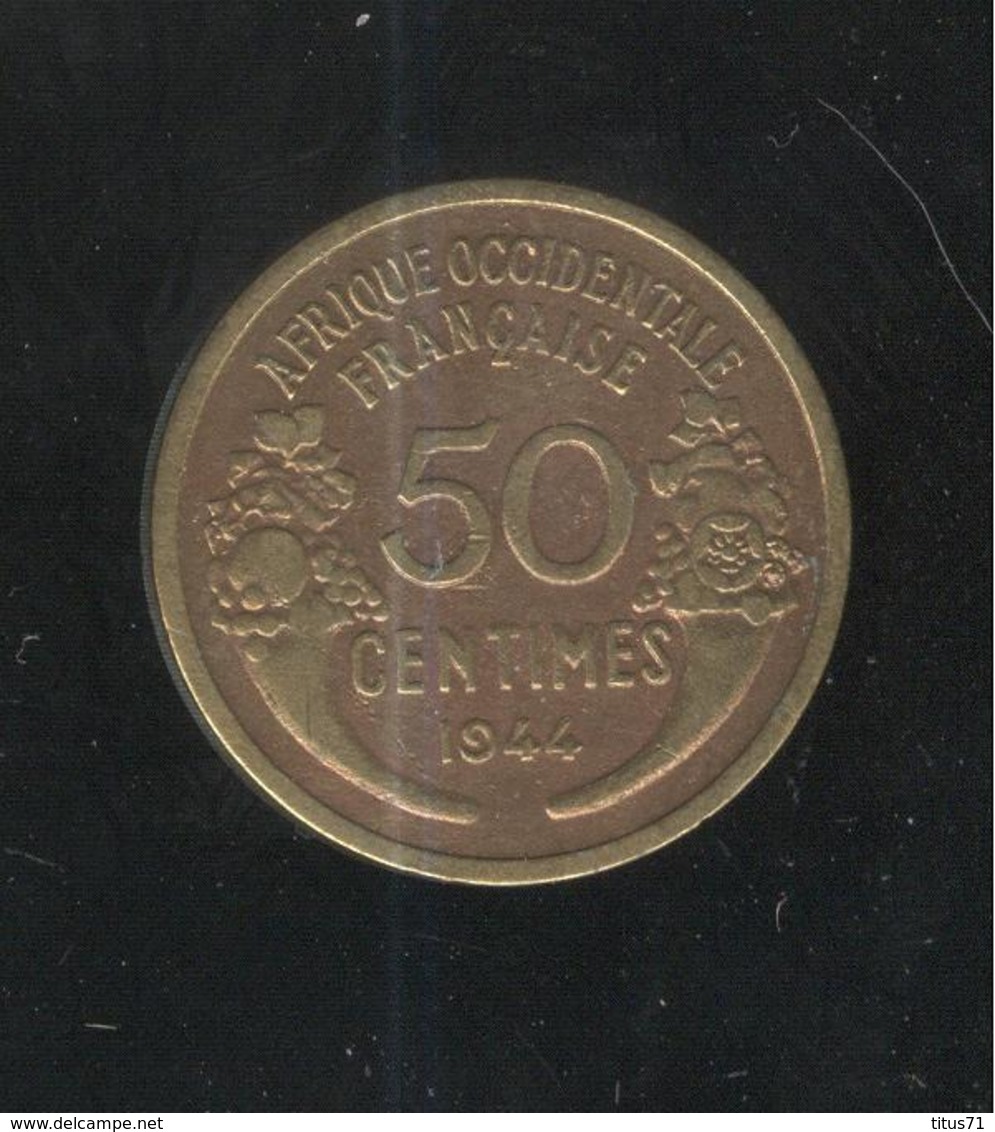 50 Centimes Afrique Occidentale Française 1944 ( AOF ) TTB - Autres – Afrique