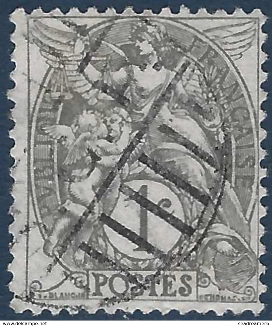 France Blanc N°107 1c Gris Oblitéré D'un Cachet Privé De Distribution Rond "SCP" RR - 1900-29 Blanc