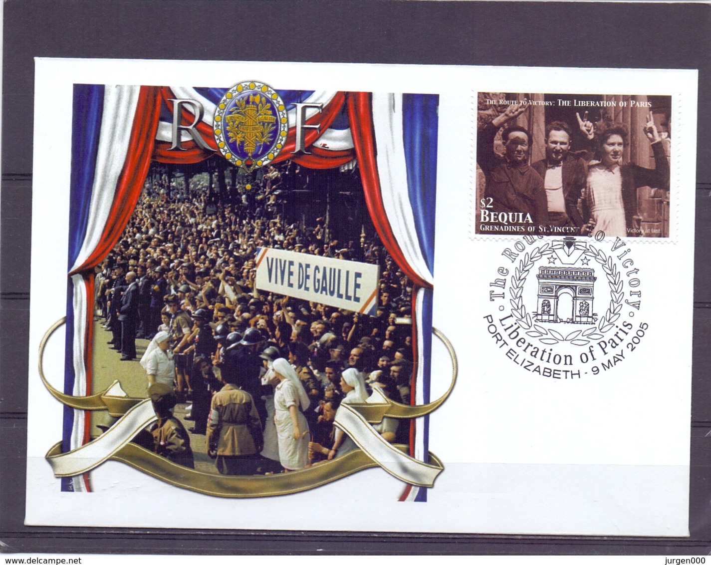 Grenadines Of St. Vincent - Liberation Of Paris - Port Elizabeth 9/5/2005    (RM13864) - WO2