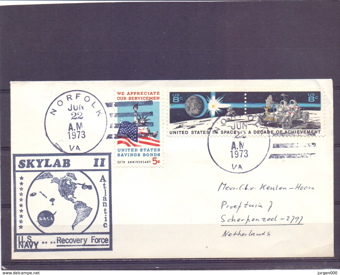 U.S.A. - Skylab II - Recovery Force - Norfolk 22/6/1973   (RM13925) - North  America