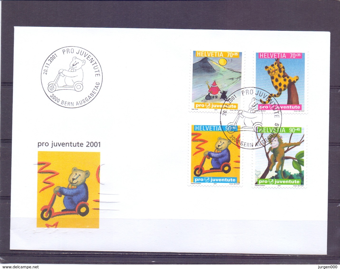 Helvetia - FDC - Kinderbücher - Bern 20/11/2001  (RM13937) - Fairy Tales, Popular Stories & Legends