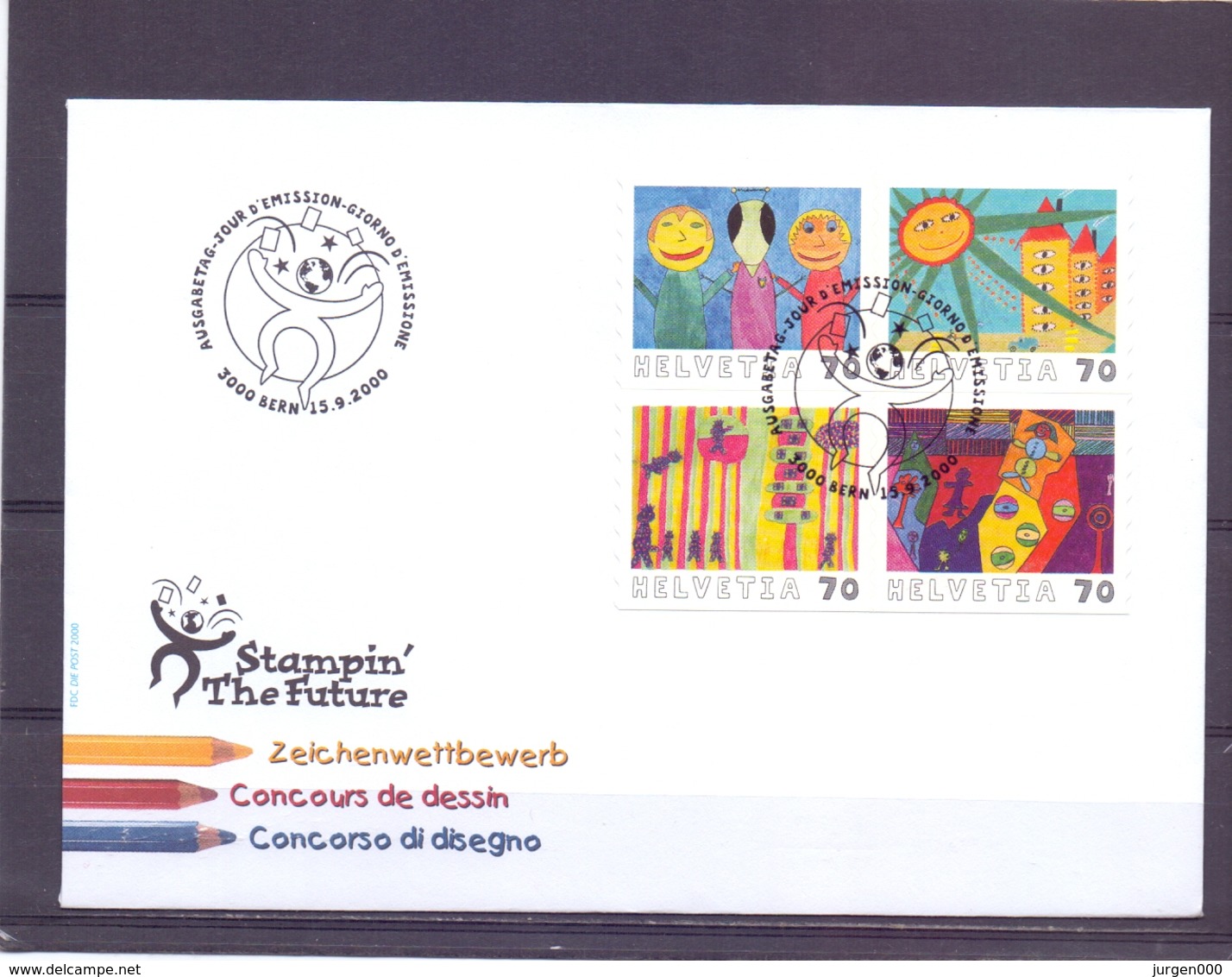 Helvetia - FDC  - Concours De Dessin - Bern 15/9/2000    (RM13958) - Autres & Non Classés