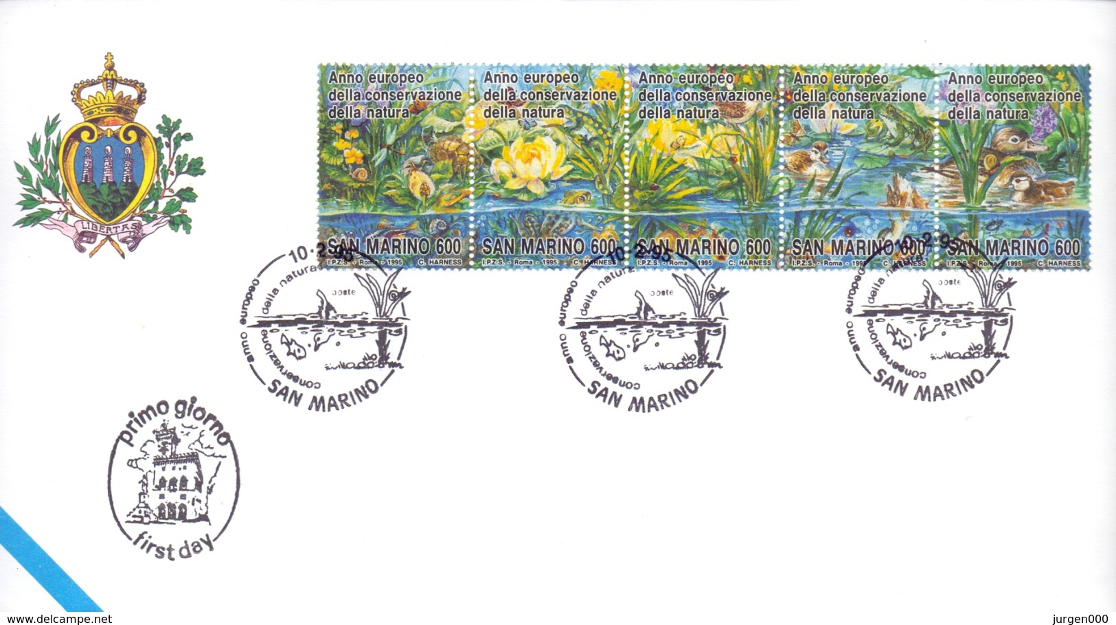 San Marino - Année Européenne Pour La Conservation De La Nature - FDC - 10/2/95  (RM13963) - Autres & Non Classés