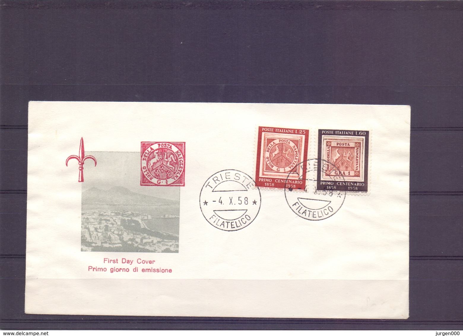 Poste Italiane - FDC - Trieste 4/10/58   (RM14289) - Timbres Sur Timbres