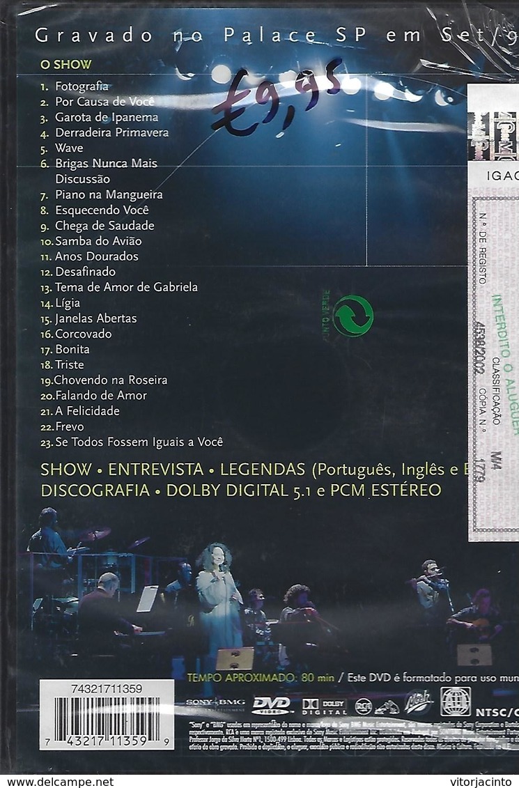 Gal Costa Canta Tom Jobim - DVD - Conciertos Y Música