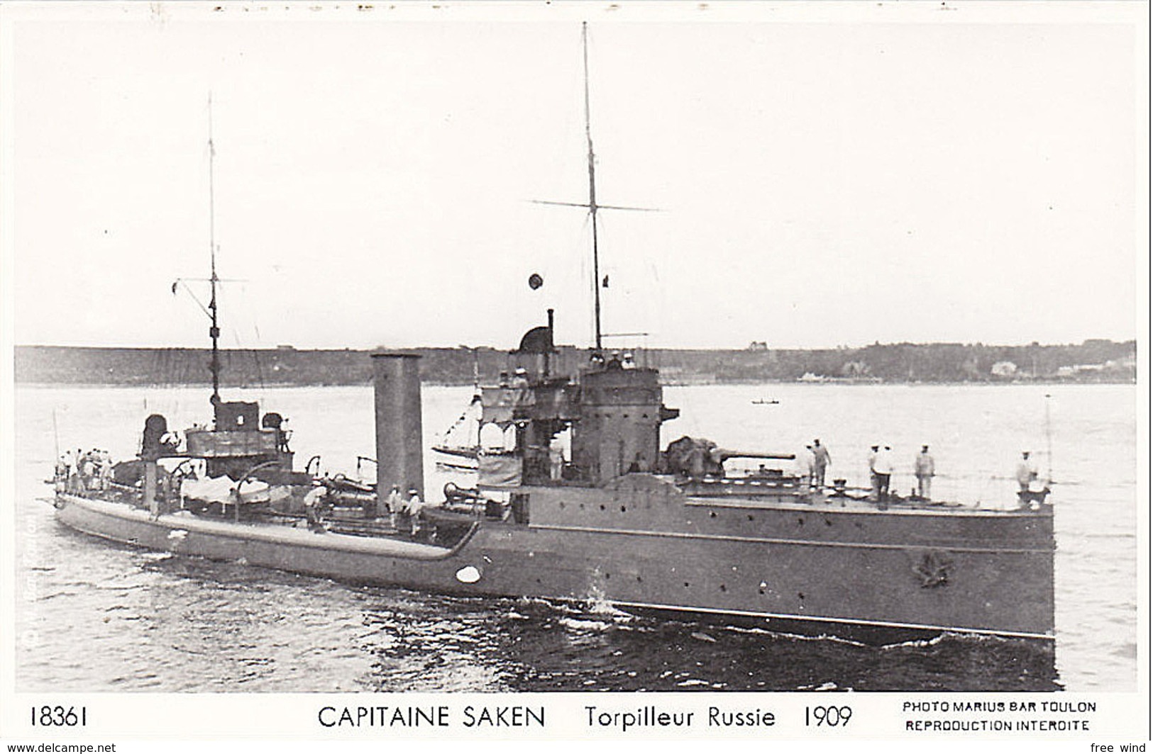 Warship Marine Kriegsschiff TORPILLEUR RUSSE  KAPITAN SAKEN - Guerra