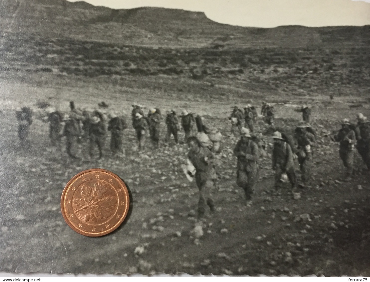 FOTO DI GRUPPO SOLDATI A.O.I.CASCO COLONIALE ZAINO BORRACCIA EQUIPAGGIAMENTO - Guerra, Militari