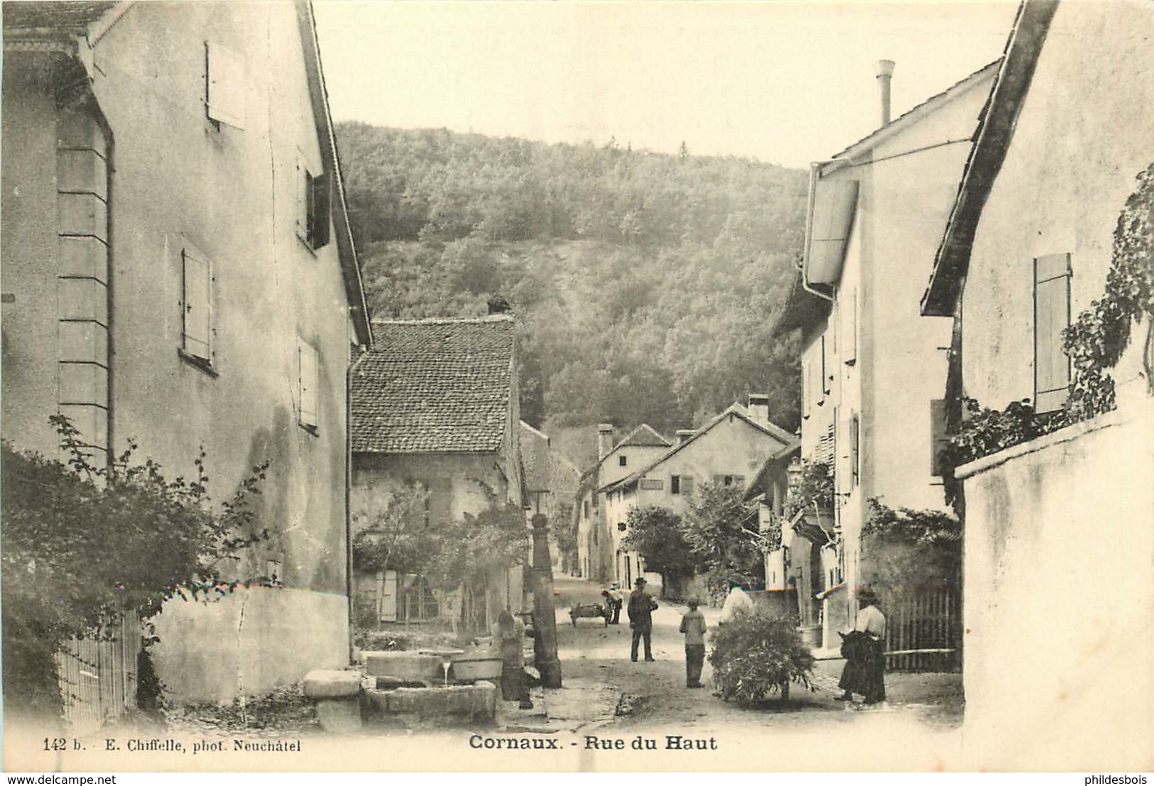 SUISSE  CORNAUX. Rue Du Haut - Cornaux