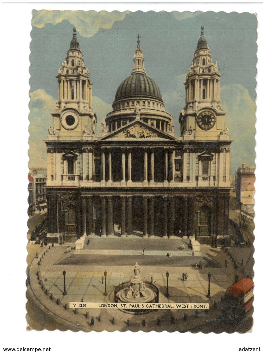 Inghilterra England London St. Paul’s Cathedral West Front Viaggiata Condizioni Come Da Scansione - Altri & Non Classificati