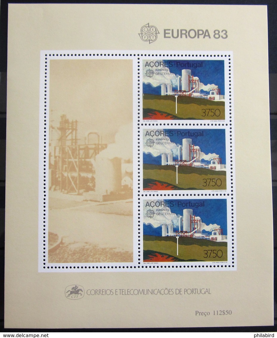 EUROPA            Année 1983         ACORES          N° 345 + B.F 4             NEUF** - 1983