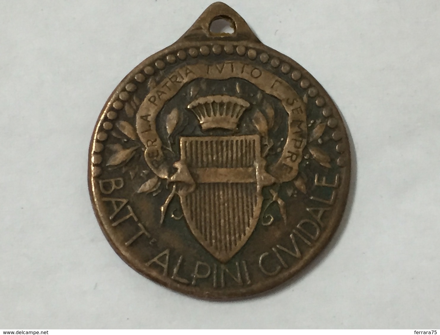 MEDAGLIA ALPINI BATTAGLIONE CIVIDALE MOTTO"PER LA PATRIA TUTTO E SEMPRE". - Altri & Non Classificati