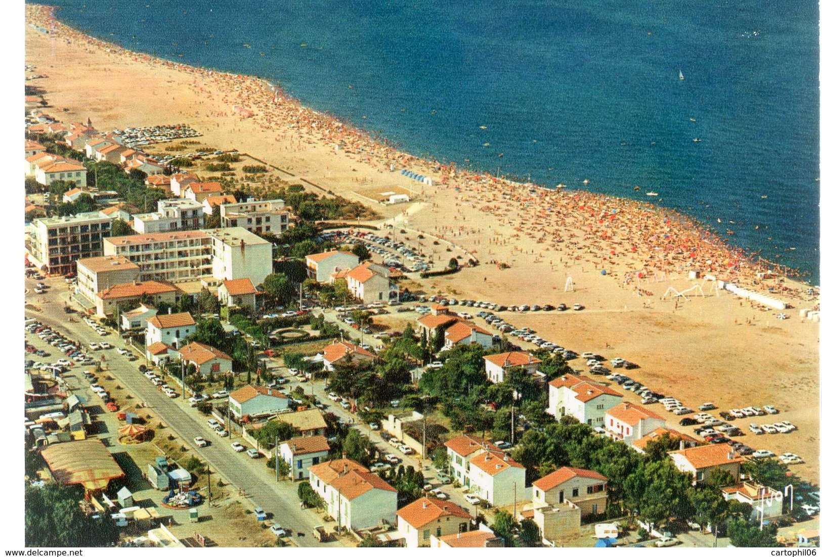 - CPM ARGELES-PLAGE (66) - Vue Générale Aérienne - Editions YVON 6902 - - Argeles Sur Mer