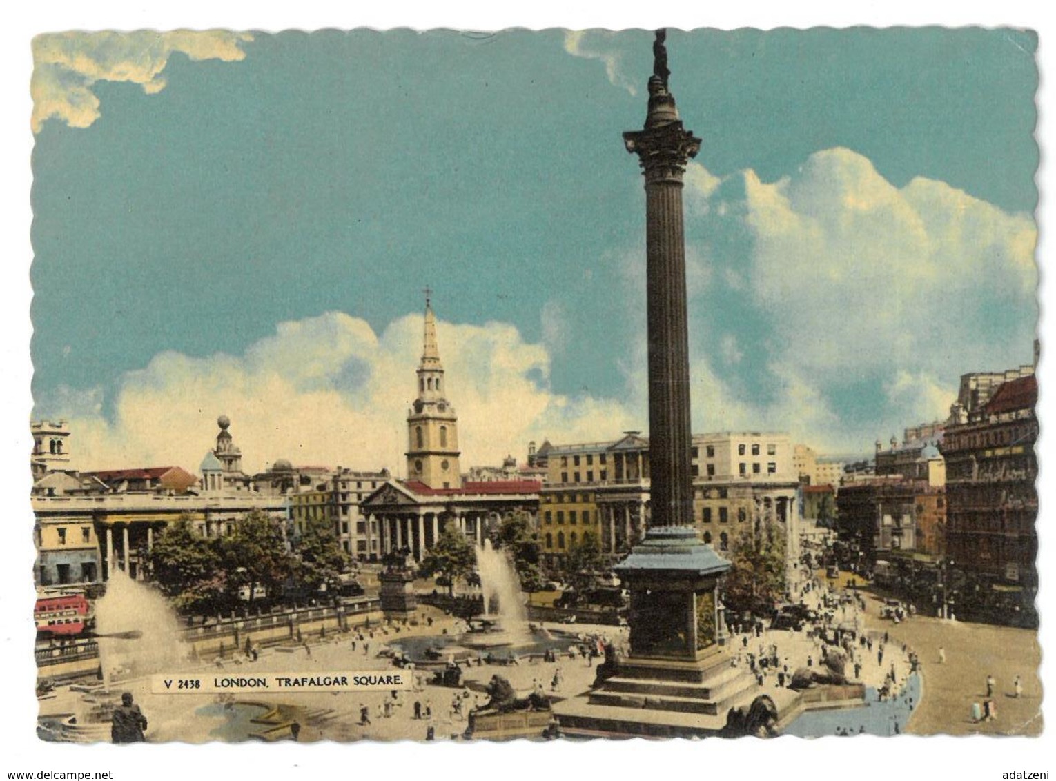 Inghilterra England London Trafalgar Square Viaggiata 1958 Condizioni Come Da Scansione - Trafalgar Square