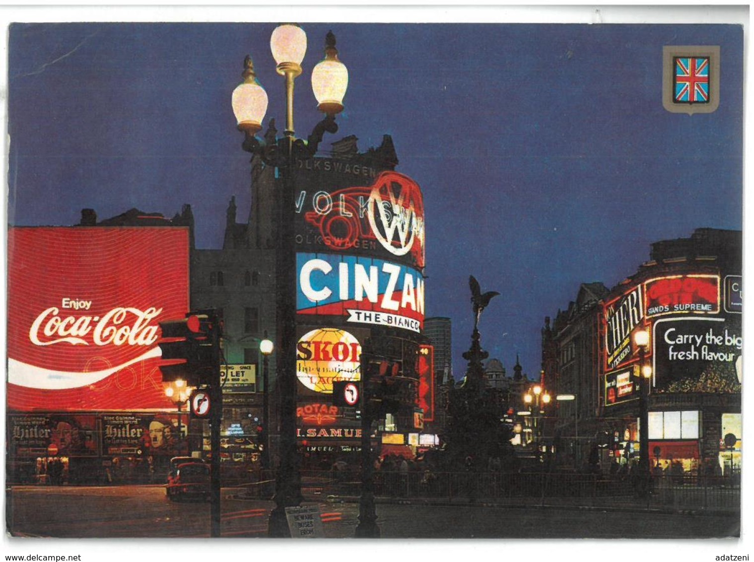 Inghilterra England London Piccadilly Circus And Statue Of Eros Viaggiata 1988 Condizioni Come Da Scansione - Piccadilly Circus