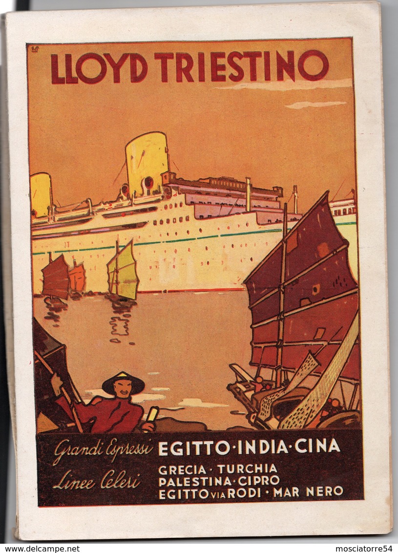 RITAGLIO A TUTTA PAGINA RIVISTA DEL 1936 - PUBBLICITA' LLOYD TRIESTINO CM 17 X 24 - Other & Unclassified