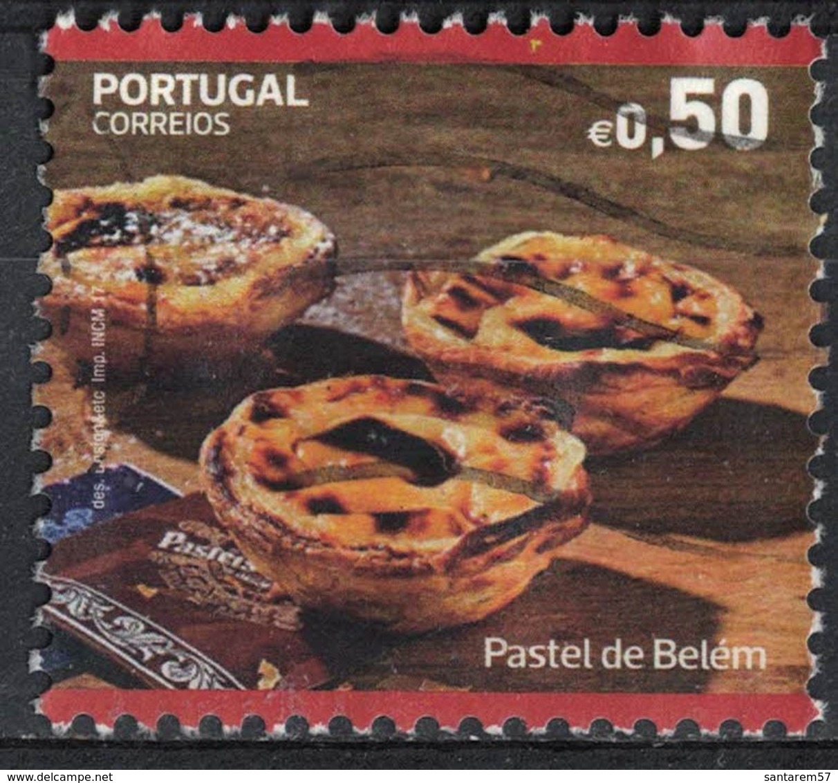 Portugal 2017 Oblitéré Used Dessert Pastel De Belém Pastel De Nata SU - Oblitérés