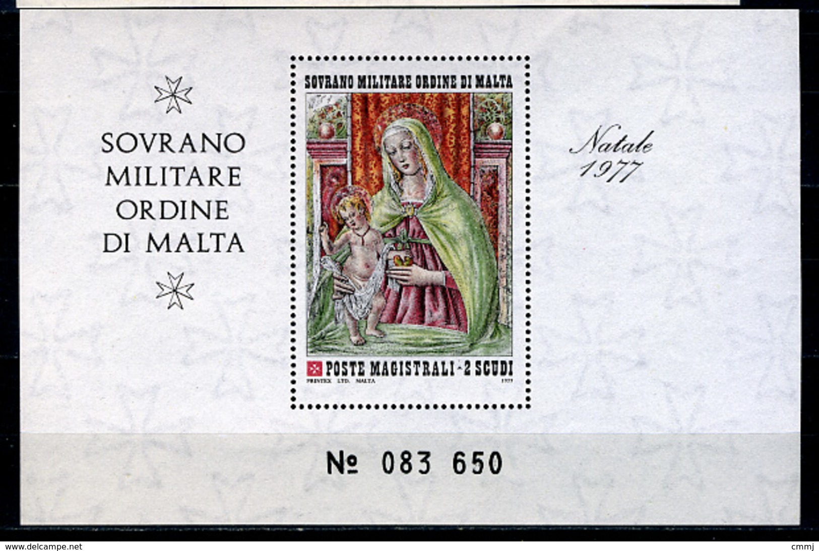 1977 - S.M.O.M. - Sovrano Militare Ordine Di Malta - Catg. Unif. BF 11 - Mint - NH - (VS10022015...) - Malte (Ordre De)