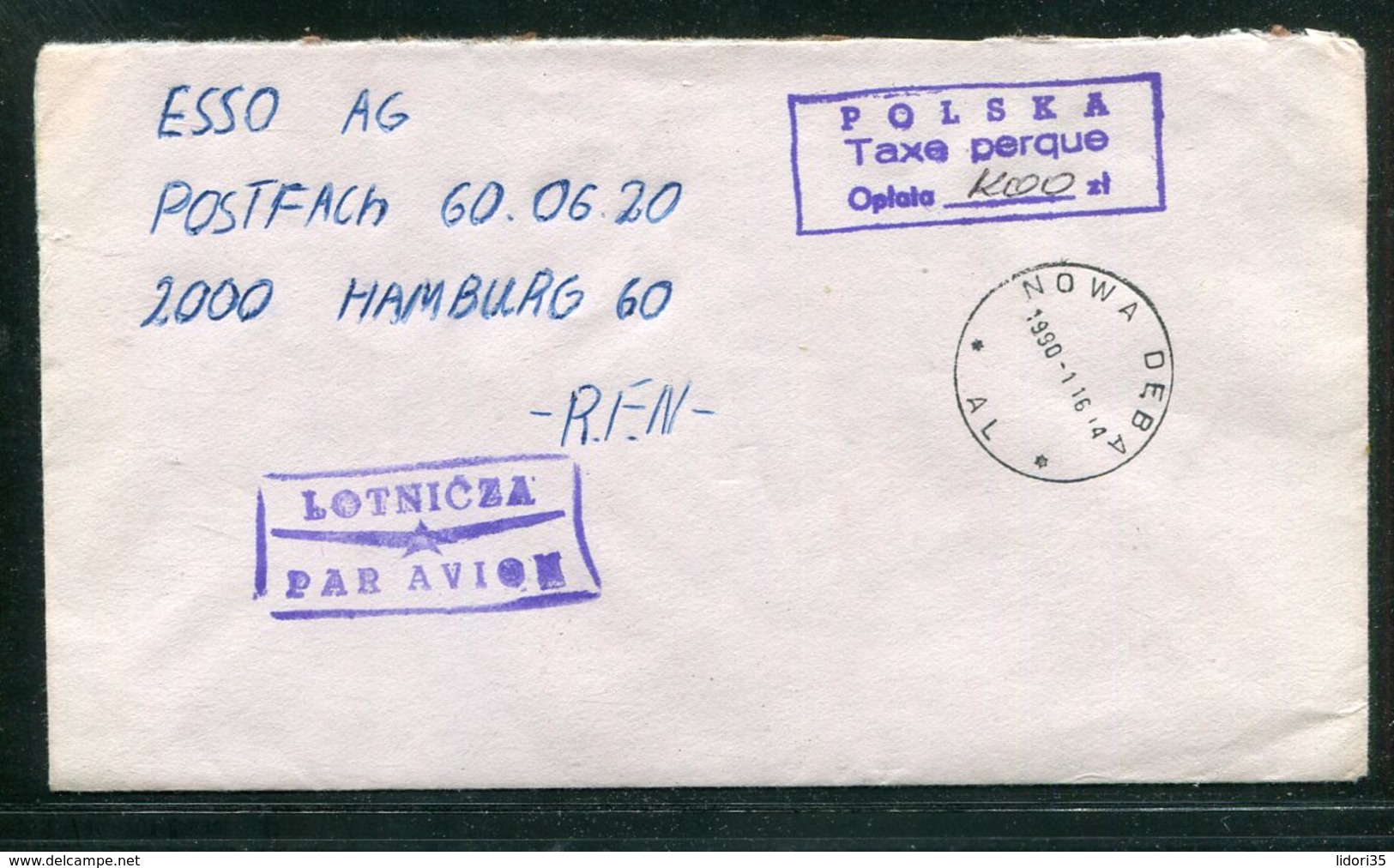 Polen / 1990 / Brief Gebuehr Bezahlt-Stempel "Taxe Perque", Inflation ! (15093) - Briefe U. Dokumente