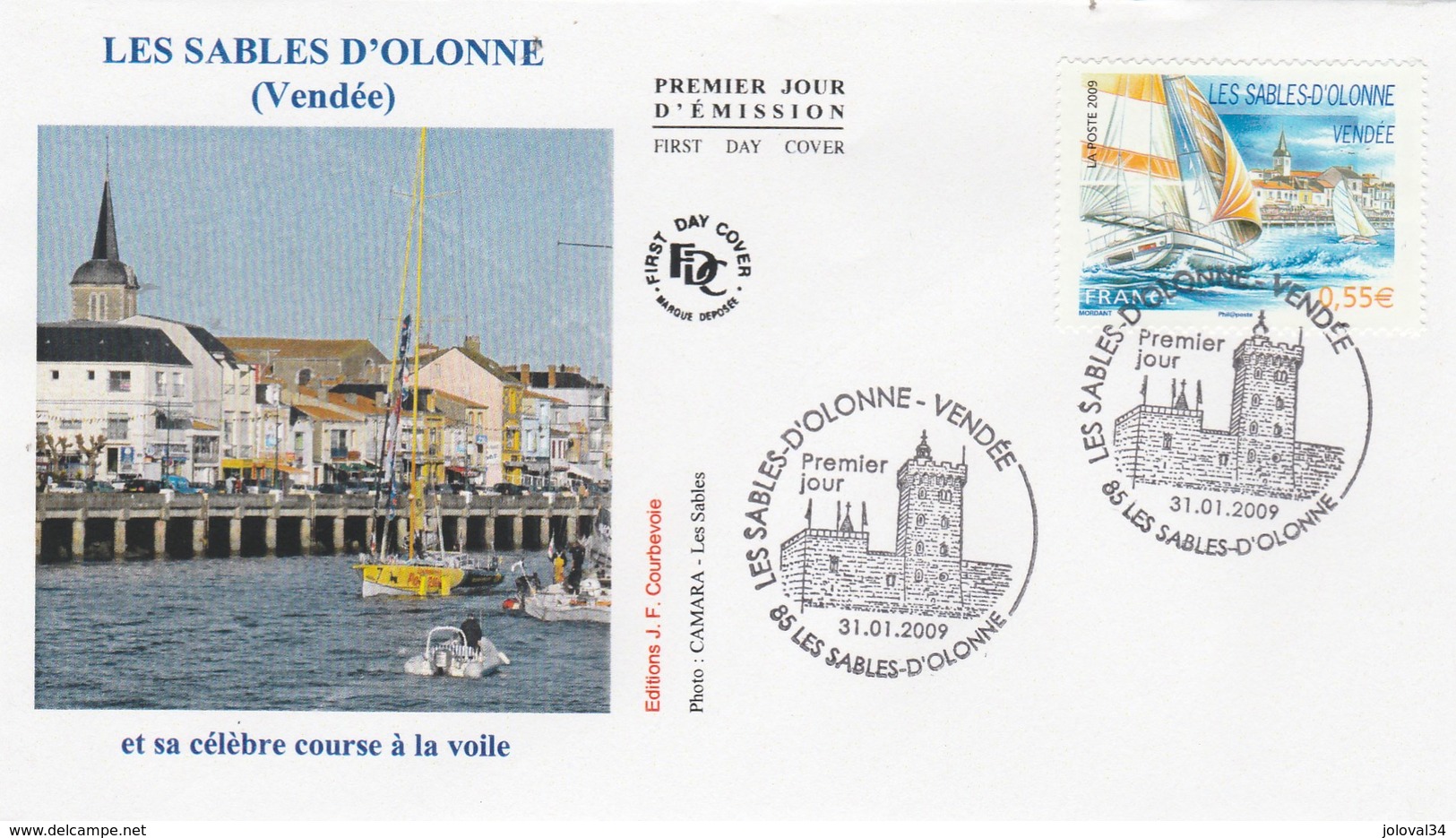 France FDC 2009 Yvert  4334 Les Sables D' Olonne Vendée - 2000-2009