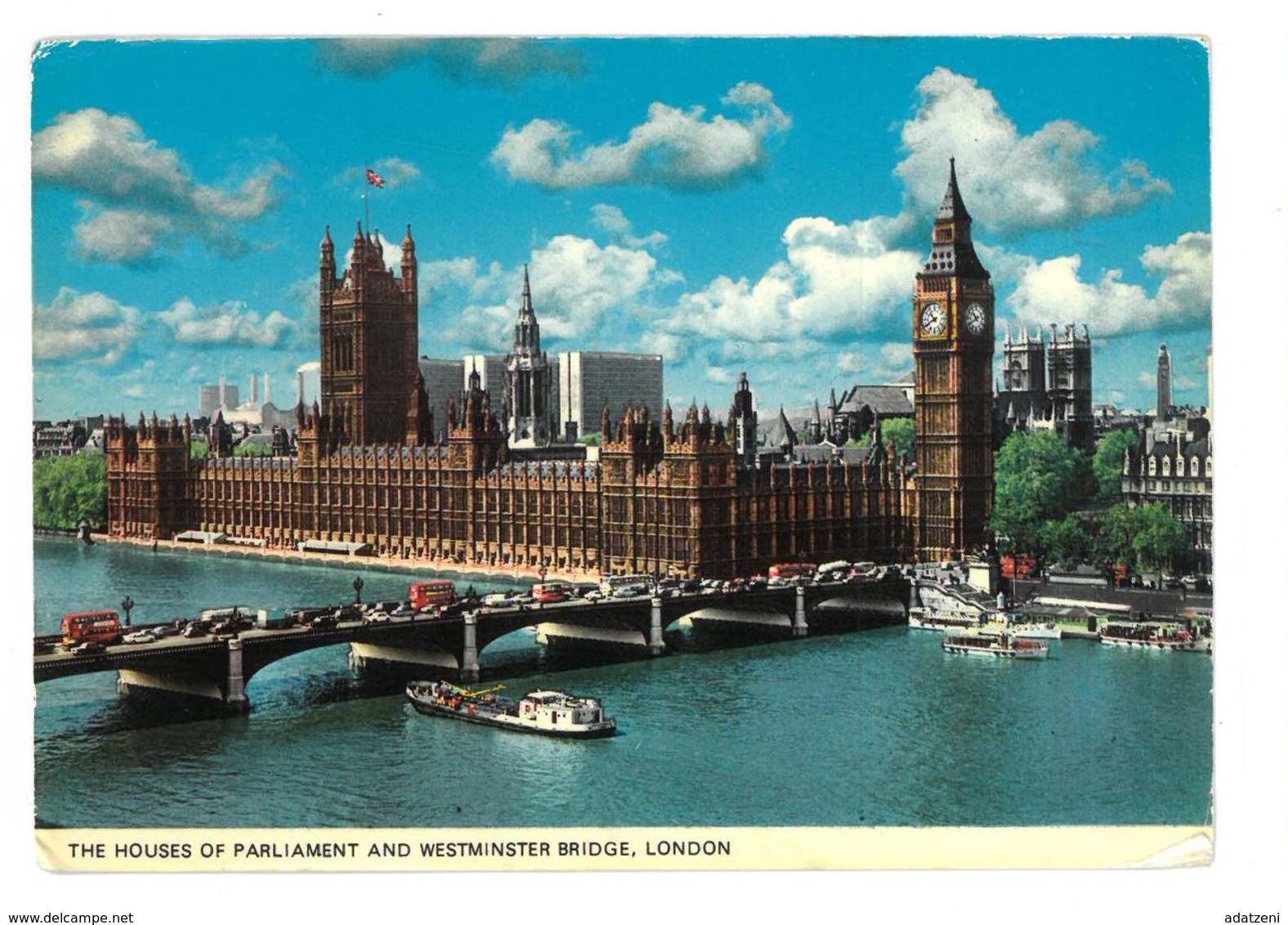 Inghilterra England London The Houses Of Parliament And Westminster Bridge Viaggiata 1981 Condizioni Come Da Scansione - Houses Of Parliament