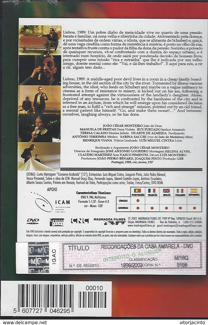 Portuguese Movie With Legends - Recordações Da Casa Amarela - DVD - Drame