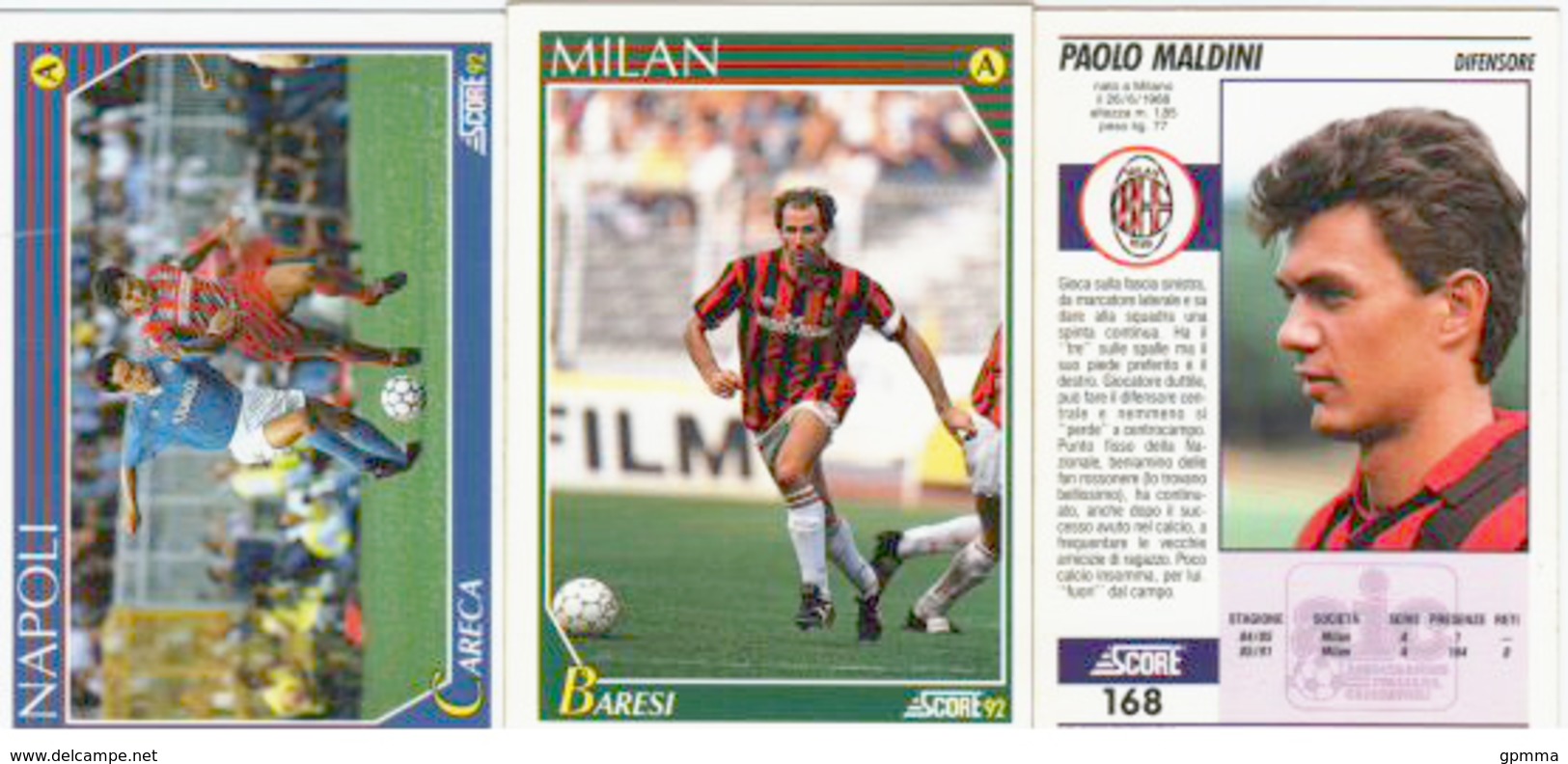 CARDS SCORE 1992 CALCIATORI ITALIA - Altri & Non Classificati