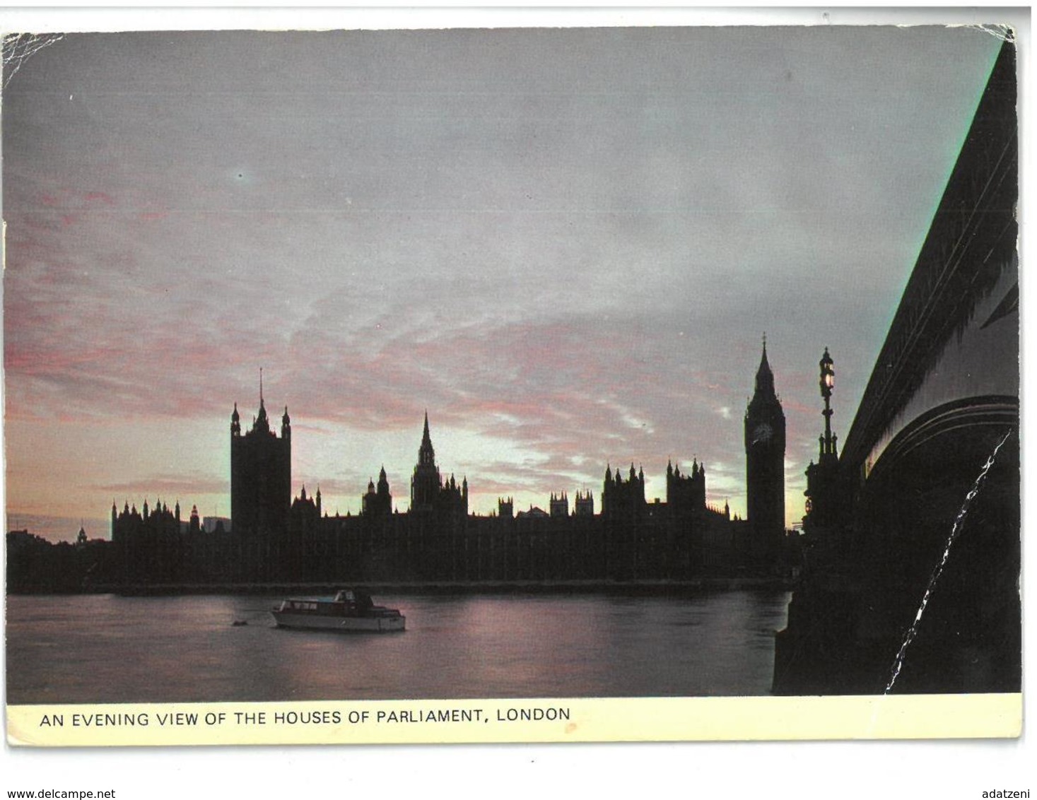 Inghilterra England London An Evening View Of The Houses Of Parliament Viaggiata 1978 Condizioni Come Da Scansione - Houses Of Parliament