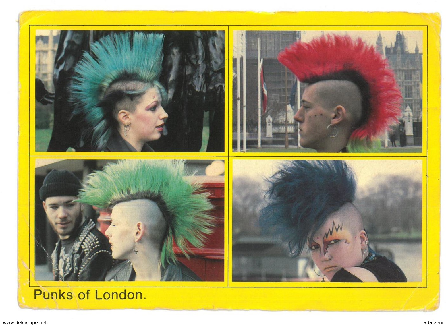 Inghilterra England Punks Of London Viaggiata 1989 Condizioni Come Da Scansione - Altri & Non Classificati