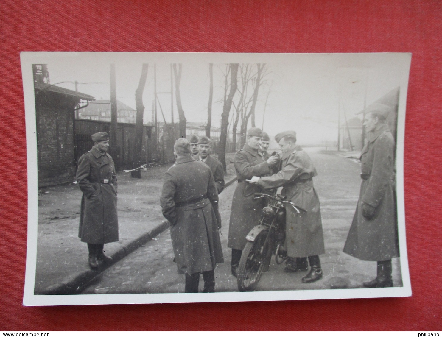 RPPC Soldiers  With Motorcycle      Ref 3381 - Other & Unclassified