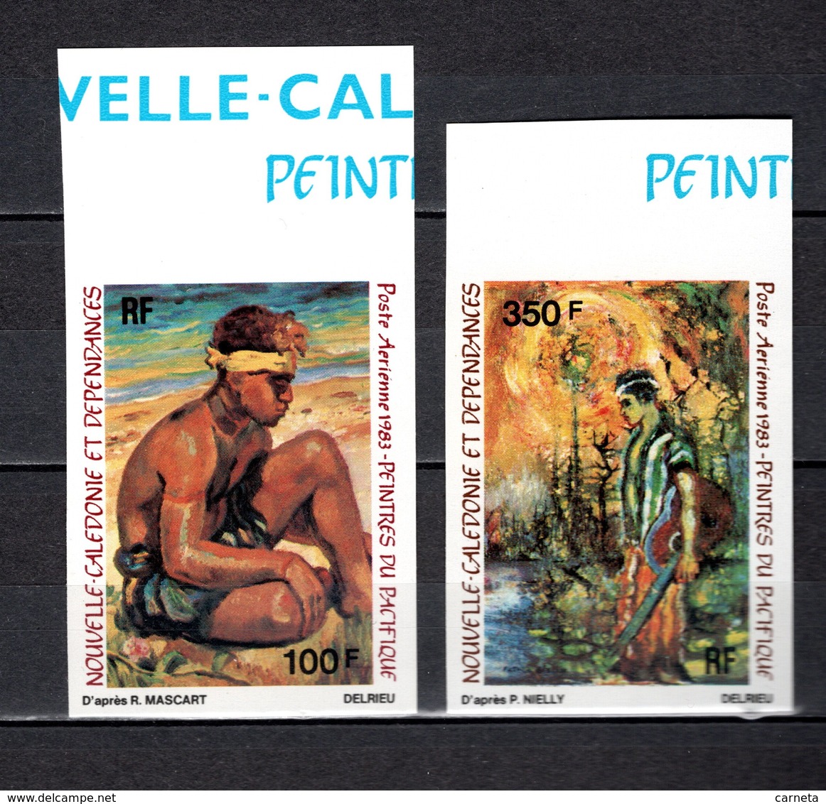 Nlle CALEDONIE PA N° 234 + 235   NON DENTELES   NEUFS SANS CHARNIERE  COTE 40.00€ PEINTRE TABLEAUX - Sin Dentar, Pruebas De Impresión Y Variedades