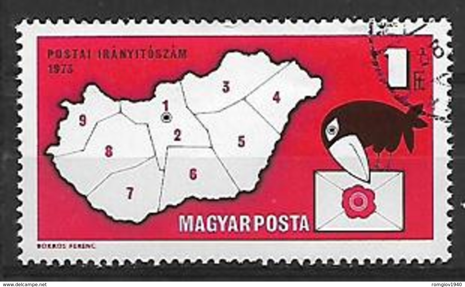 UNGHERIA 1973 CODICE POSTALE YVERT. 2288 USATO VF - Usati