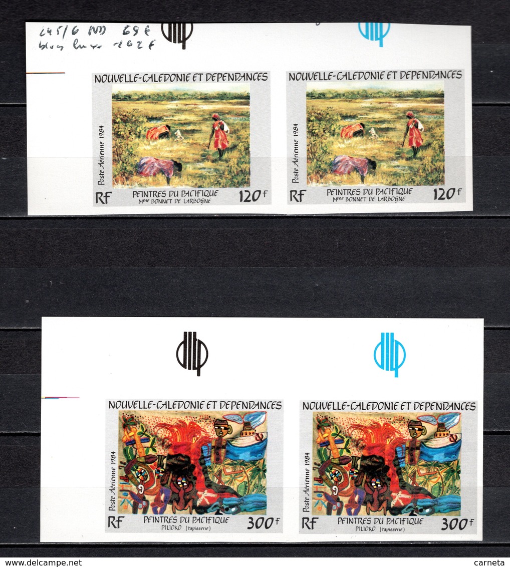 Nlle CALEDONIE PA N° 245 + 246  NON DENTELES EN PAIRE   NEUFS SANS CHARNIERE  COTE 70.00€  PEINTRE TABLEAUX - Non Dentelés, épreuves & Variétés