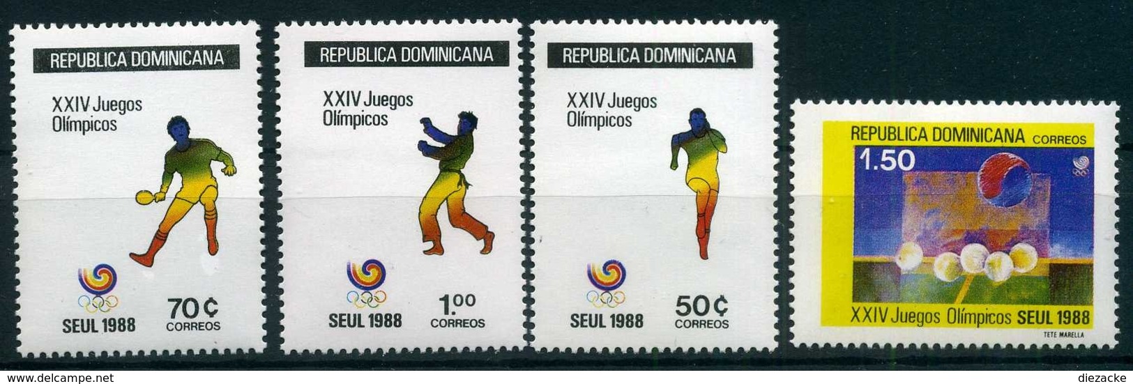 Dominikanische Rep. MiNr. 1563-66 Postfrisch MNH Olympiade 1988 (Oly698 - Dominikanische Rep.