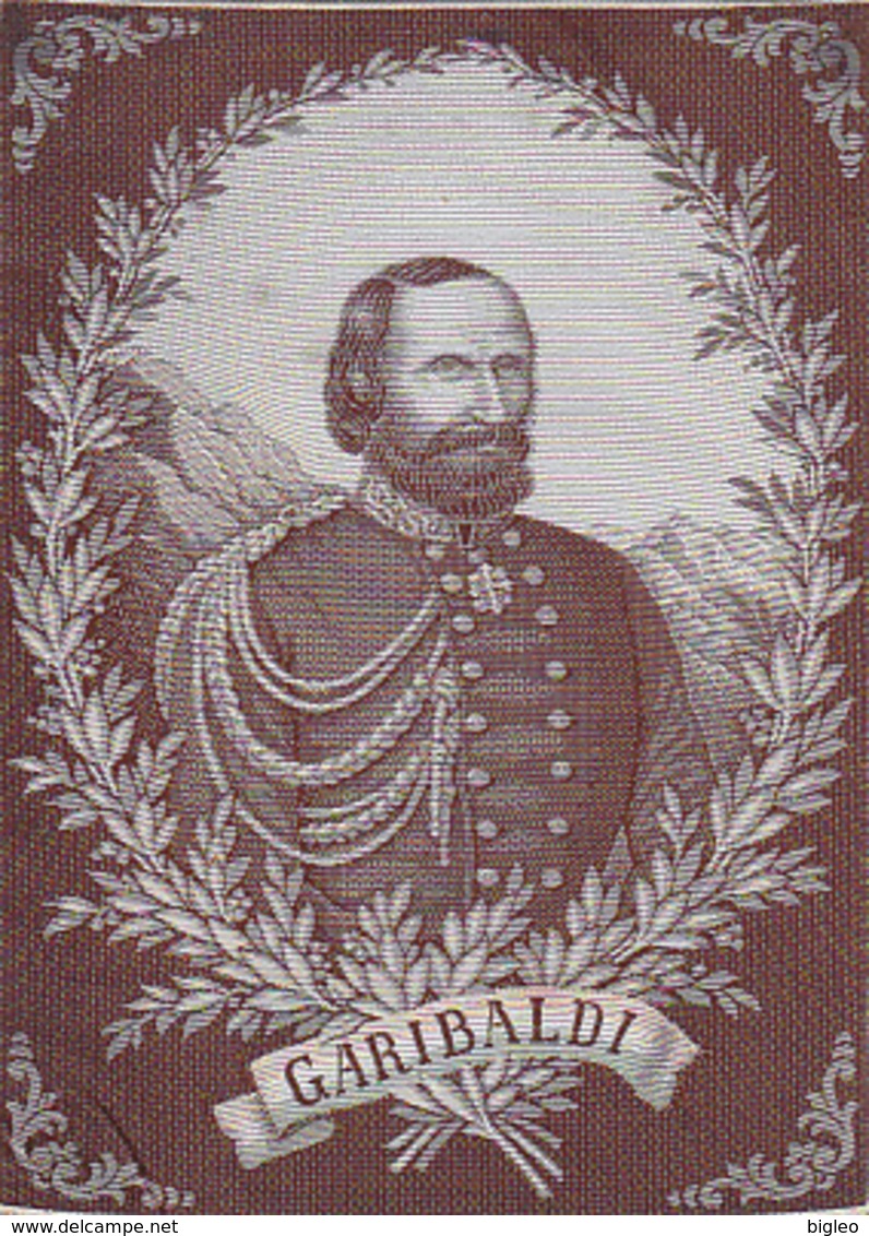 Garibaldi In Seide Gewoben - Keine Ansichtskarte Aber Ca. AK-Format          (A-75-170719) - Sonstige & Ohne Zuordnung