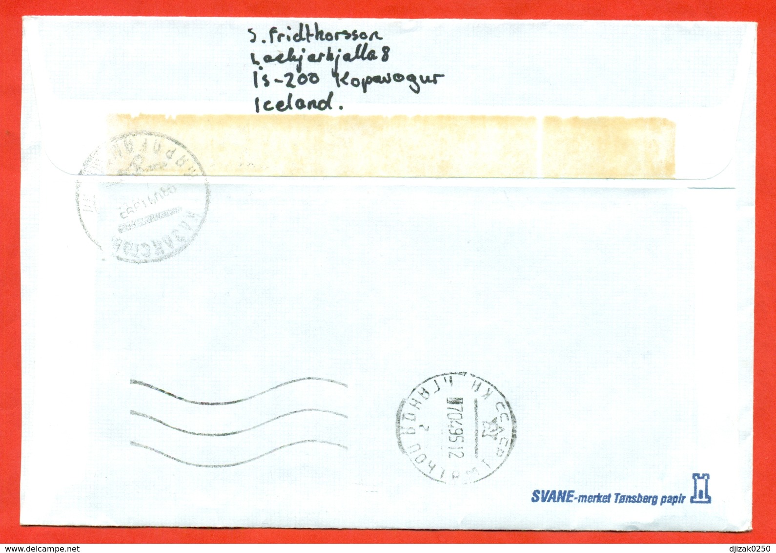 Iceland 1992.The Envelope Passed The Mail. - Ships